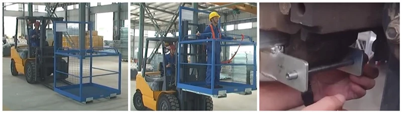 3tons 4.5meters Diesel forklift with lift platform cage